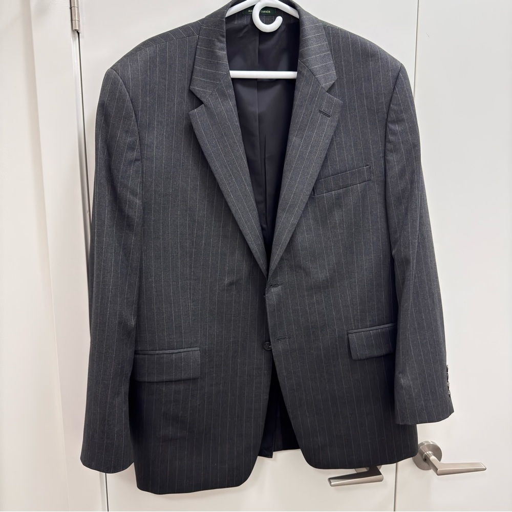 Ralph Lauren Blazer 100% wool vintage Gray Pinstripe Men's  46R